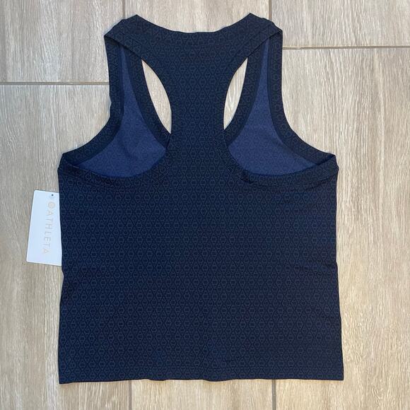 Athleta Momentum Seamless Printed Tank Women XL Blue Racerback NWT - Picture 2 of 9